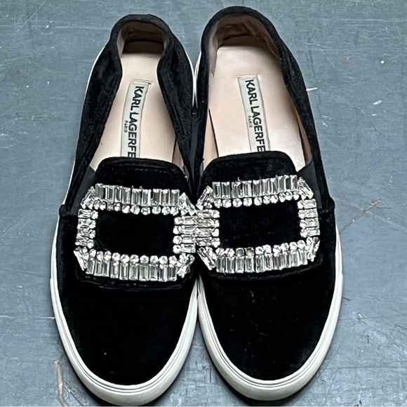Karl Lagerfeld Shoes Karl Lagerfeld Black Ermine Slip On Sneaker